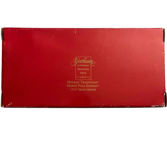 Gorham Crystal Train Server Lenox Germany Holiday Traditions North Pole Express - Picture 10 of 10